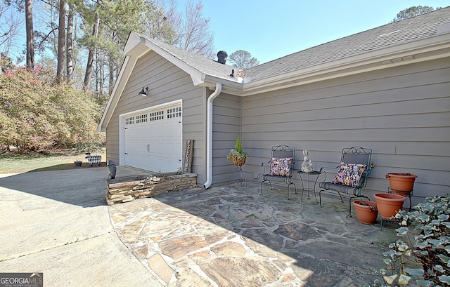exterior space featuring driveway