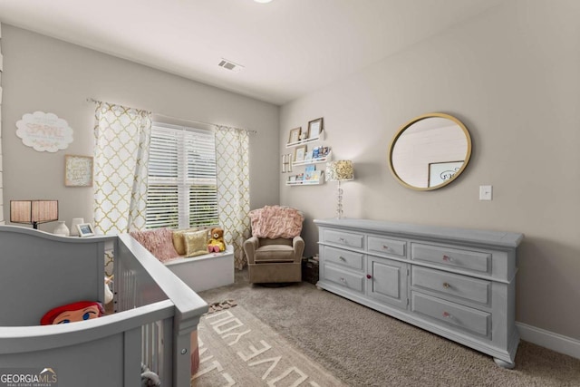 1929 Windstone Pl, Winder, GA 30680 - bedroom with baseboards, visible vents, and light colored carpet