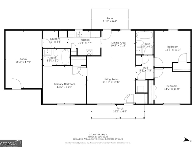 447 Wallace Way, Rockmart, GA 30153 - floor plan / room layout