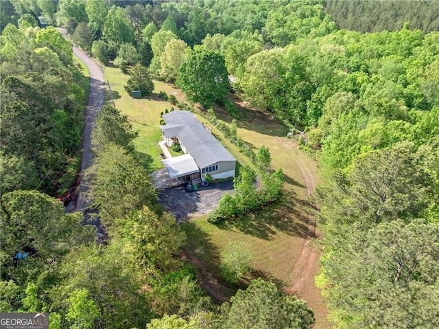 1575 Davis Rd W, Fairmount, GA 30139 - view of subject property with a heavily wooded area