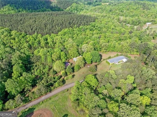 1575 Davis Rd W, Fairmount, GA 30139 - aerial view of property's location with a heavily wooded area