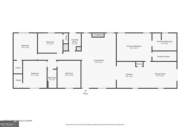 1575 Davis Rd W, Fairmount, GA 30139 - property floor plan