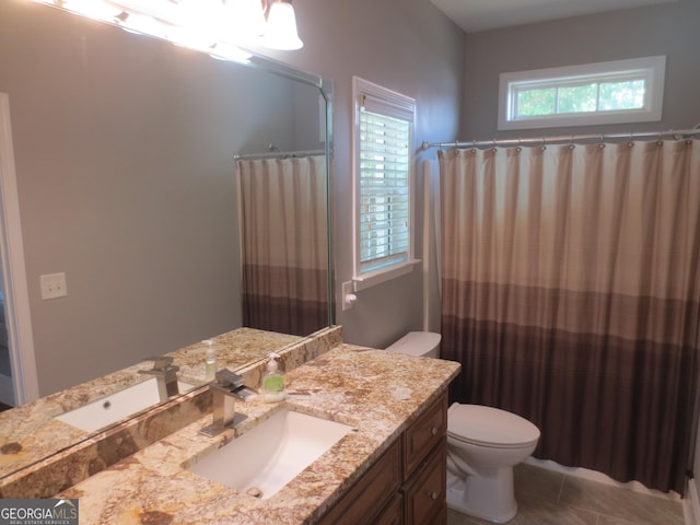 105 Wieland Dr, Kathleen, GA 31047 - bathroom with vanity, tile patterned flooring, and toilet