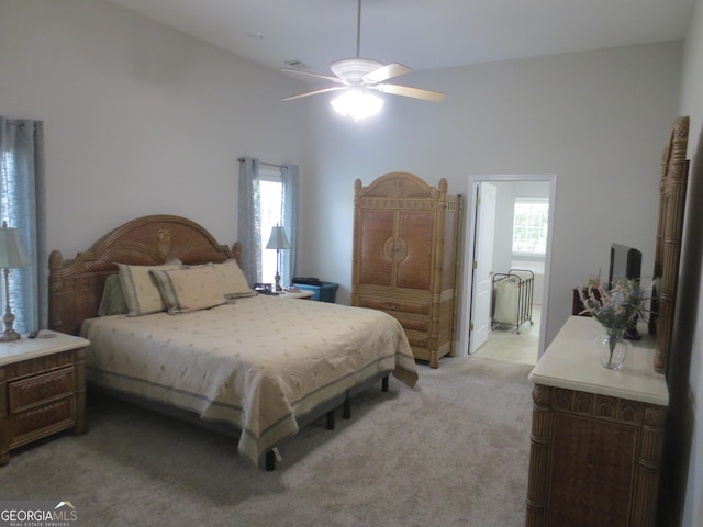 105 Wieland Dr, Kathleen, GA 31047 - bedroom featuring light colored carpet and a ceiling fan