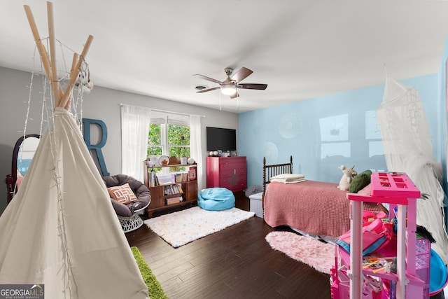 1536 Enota Ave NE, Gainesville, GA 30501 - bedroom featuring wood-type flooring and ceiling fan