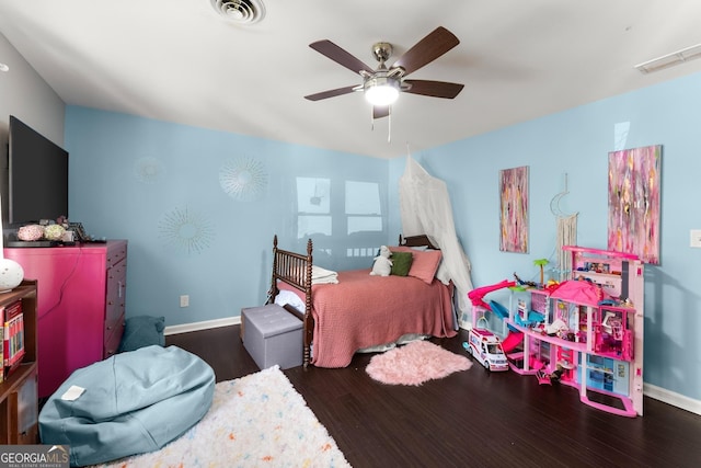 1536 Enota Ave NE, Gainesville, GA 30501 - bedroom with wood finished floors and a ceiling fan