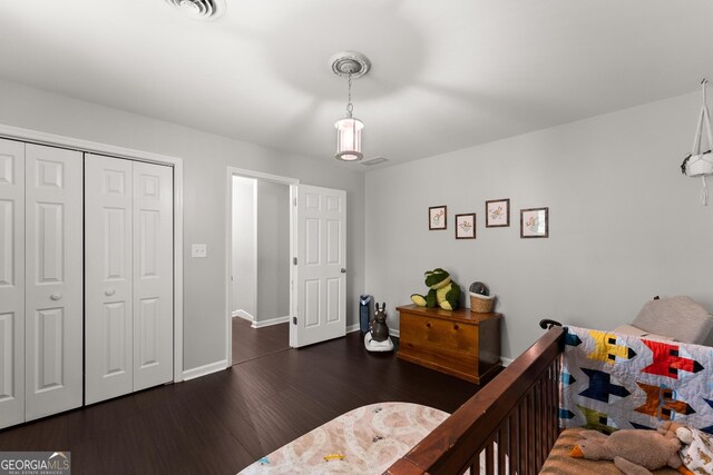 1536 Enota Ave NE, Gainesville, GA 30501 - bedroom with wood finished floors and a closet