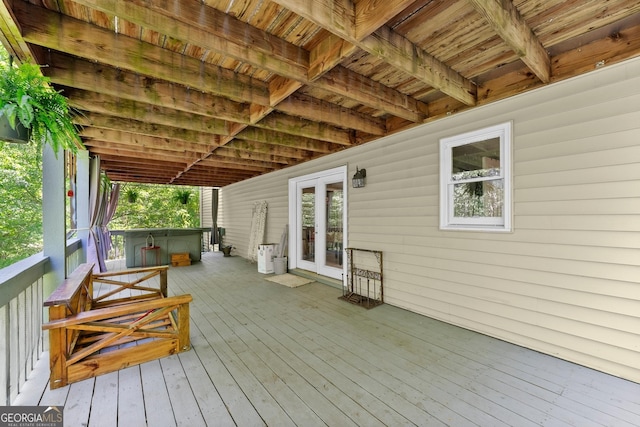 1536 Enota Ave NE, Gainesville, GA 30501 - wooden deck featuring a hot tub