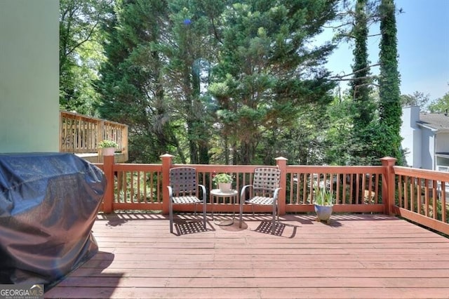 3716 Meeting St, Duluth, GA 30096 - wooden deck with area for grilling