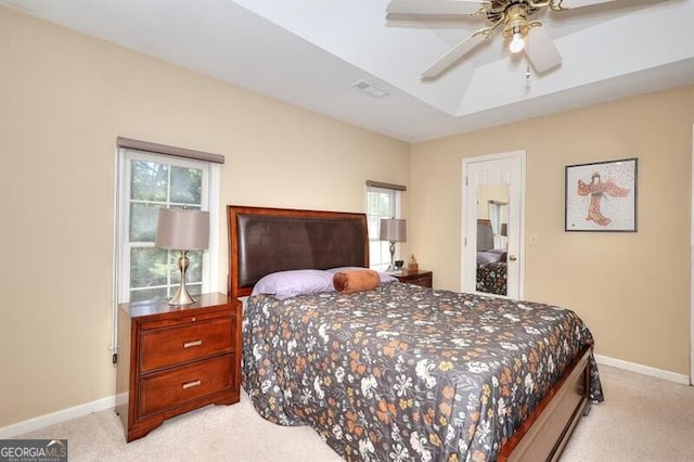 3716 Meeting St, Duluth, GA 30096 - bedroom featuring baseboards, light carpet, and visible vents