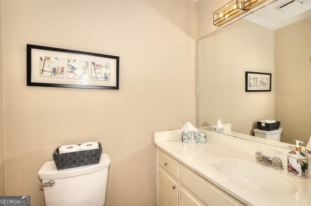 3716 Meeting St, Duluth, GA 30096 - bathroom featuring toilet, visible vents, and vanity
