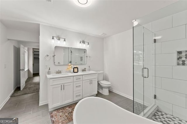 800 Breckinridge Rd SW, Marietta, GA 30064 - full bathroom featuring a freestanding bath, a sink, and a stall shower