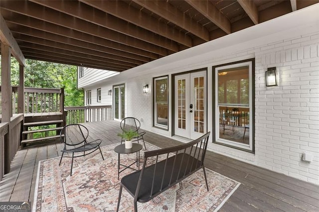 800 Breckinridge Rd SW, Marietta, GA 30064 - wooden terrace featuring french doors