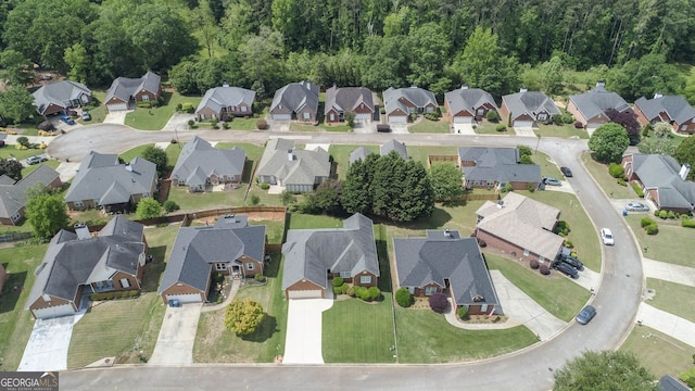 bird's eye view featuring a residential view