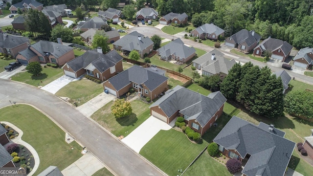 aerial view featuring a residential view