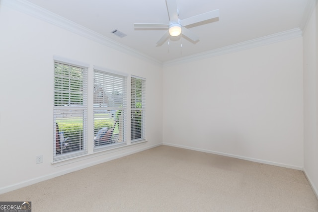 674 Chadmon Court Trce, Dacula, GA 30019 - carpeted empty room with ornamental molding and ceiling fan