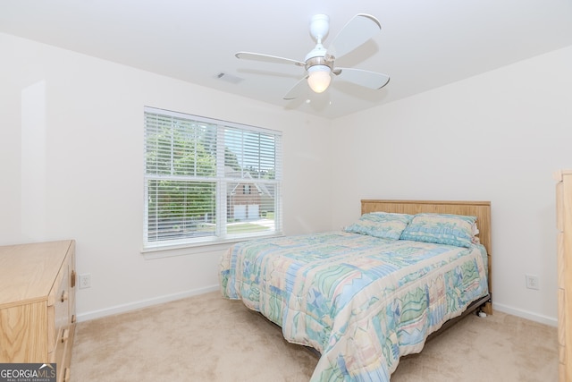 674 Chadmon Court Trce, Dacula, GA 30019 - bedroom featuring light carpet and ceiling fan