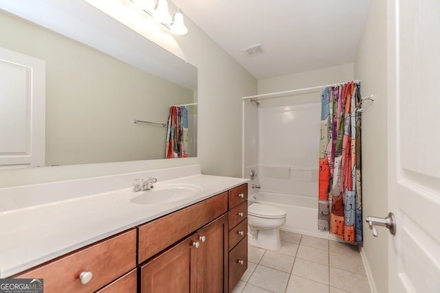 674 Chadmon Court Trce, Dacula, GA 30019 - bathroom with tile patterned flooring, vanity, and shower / bath combo