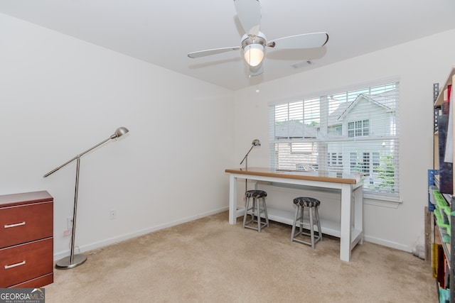 674 Chadmon Court Trce, Dacula, GA 30019 - home office featuring light colored carpet and ceiling fan