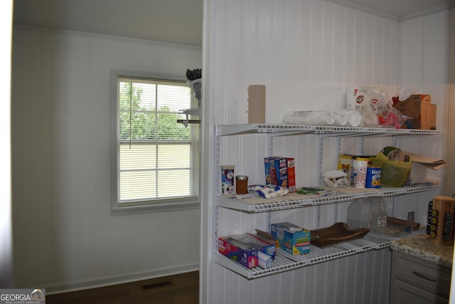 pantry featuring visible vents
