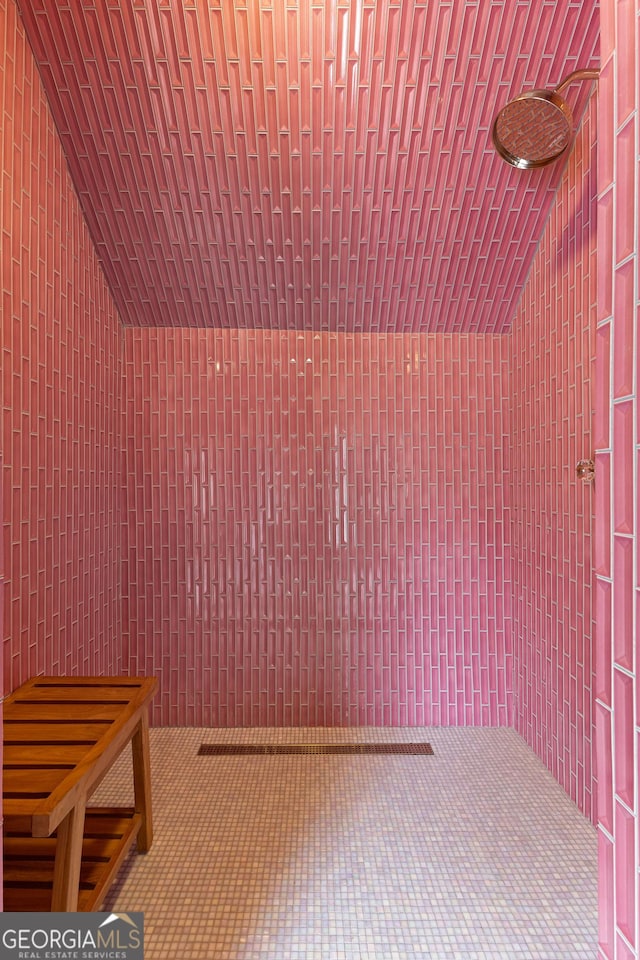 view of sauna