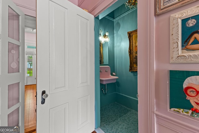 bathroom with a sink