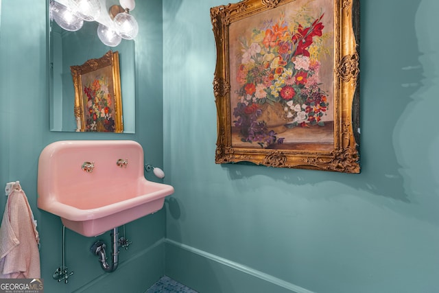 bathroom with a sink