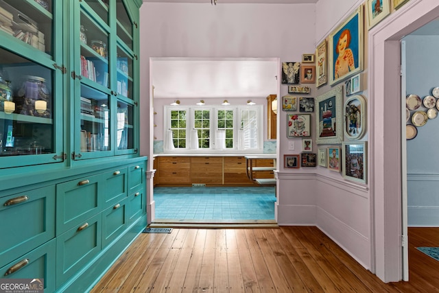 interior space with light wood-style flooring