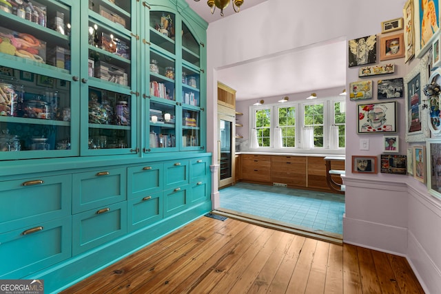 interior space with visible vents and light wood finished floors