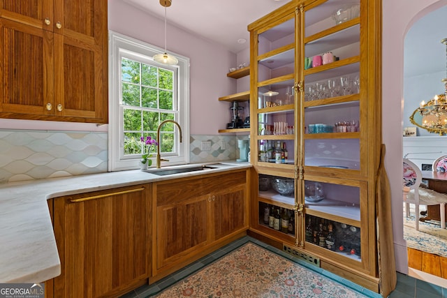 storage area with a sink