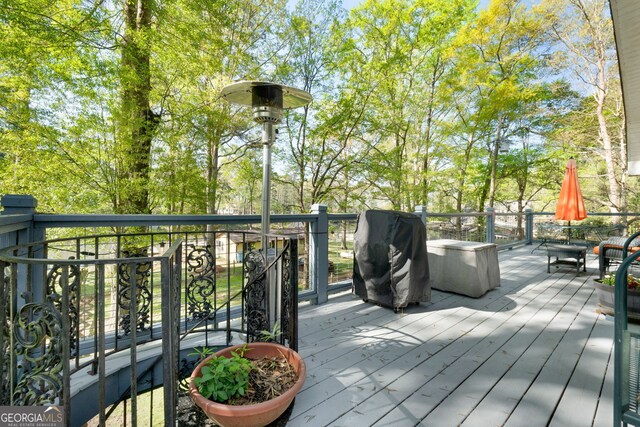 175 Mayo Rd, Covington, GA 30014 - wooden deck featuring grilling area