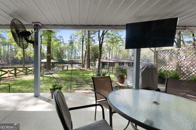 175 Mayo Rd, Covington, GA 30014 - view of patio with outdoor dining area and fence