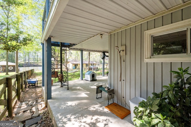 175 Mayo Rd, Covington, GA 30014 - view of patio / terrace with fence and stairway