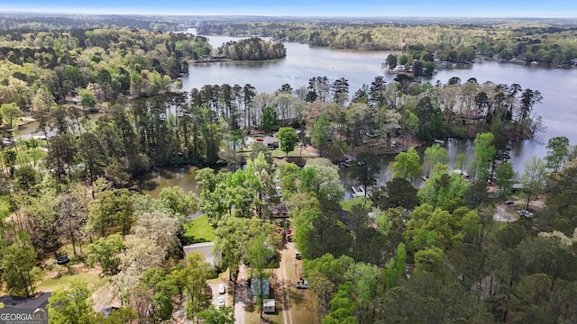 175 Mayo Rd, Covington, GA 30014 - birds eye view of property featuring a view of trees and a water view