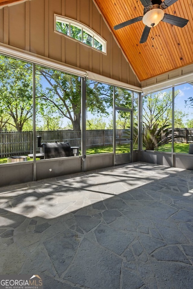 4577 San Saba Dr, Hahira, GA 31632 - sunroom / solarium featuring plenty of natural light, ceiling fan, and exterior kitchen