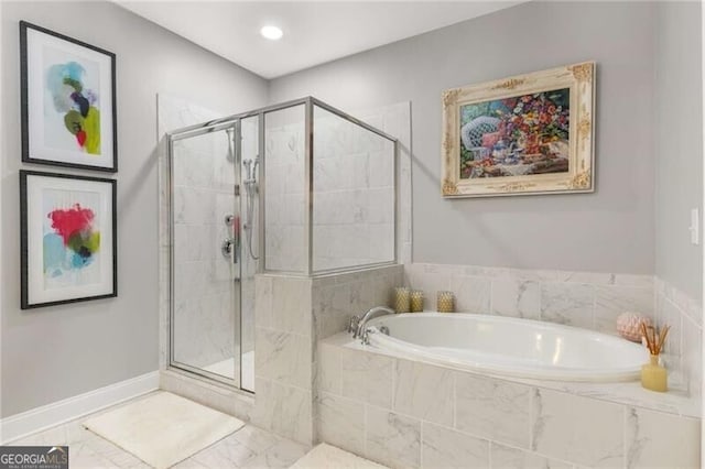 3592 Parkhaven Pl, Brookhaven, GA 30319 - bathroom with a bath and a shower stall