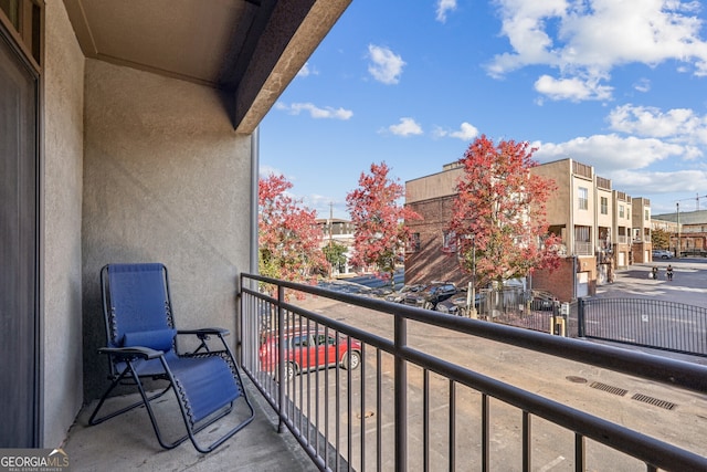 balcony with a residential view