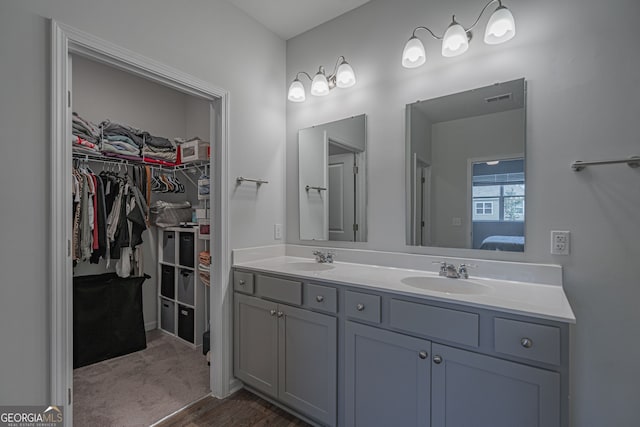 110 Cole St, Pooler, GA 31322 - bathroom with double vanity, a sink, ensuite bath, and visible vents