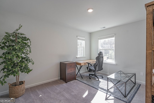 110 Cole St, Pooler, GA 31322 - carpeted home office featuring baseboards and visible vents