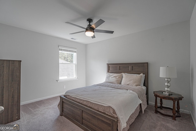 110 Cole St, Pooler, GA 31322 - bedroom featuring carpet floors, a ceiling fan, baseboards, and visible vents