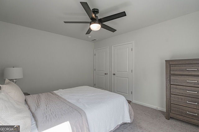 110 Cole St, Pooler, GA 31322 - bedroom with baseboards, ceiling fan, and light carpet