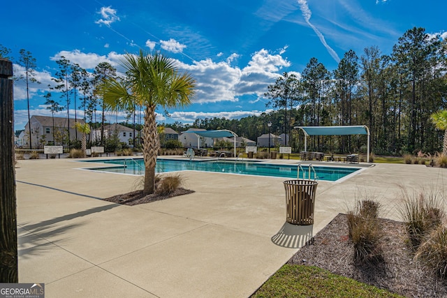 110 Cole St, Pooler, GA 31322 - pool featuring a patio