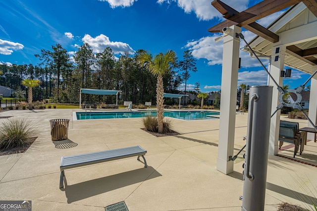 110 Cole St, Pooler, GA 31322 - community pool with a patio