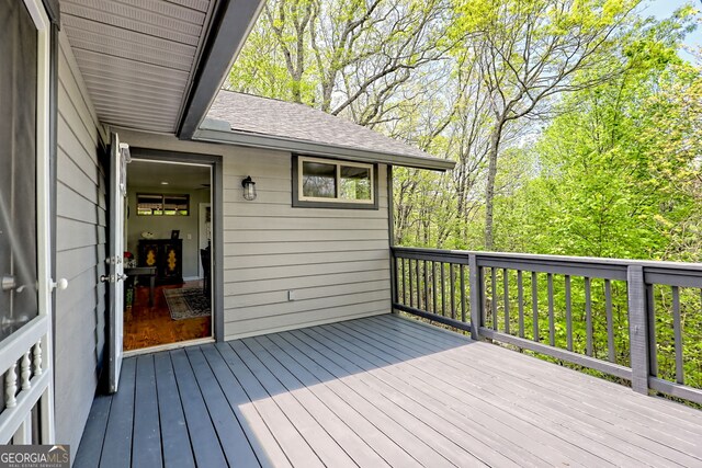 view of wooden deck