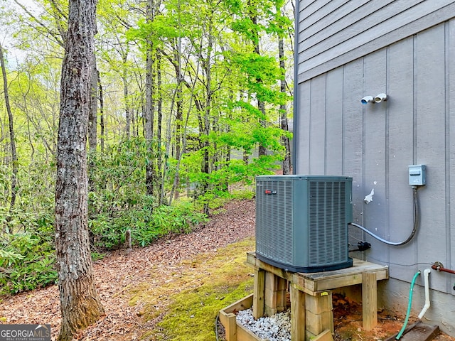 exterior details featuring central AC unit