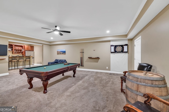 1530 Highland Creek Dr, Monroe, GA 30656 - corridor with crown molding, carpet, recessed lighting, and baseboards
