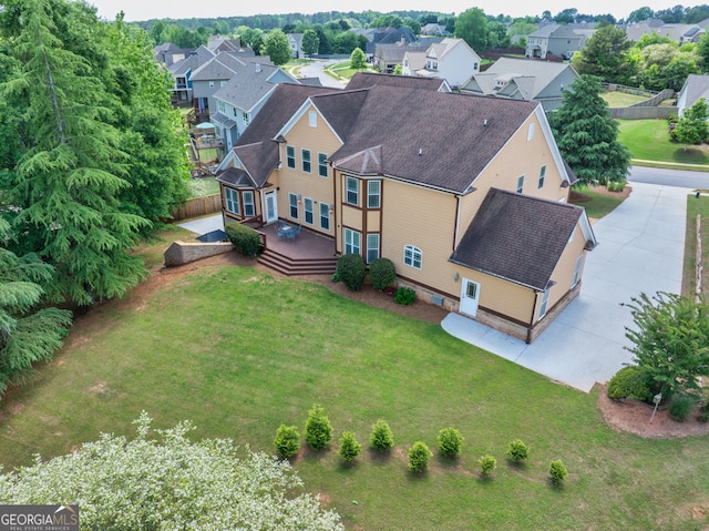 1530 Highland Creek Dr, Monroe, GA 30656 - aerial view of residential area with a heavily wooded area