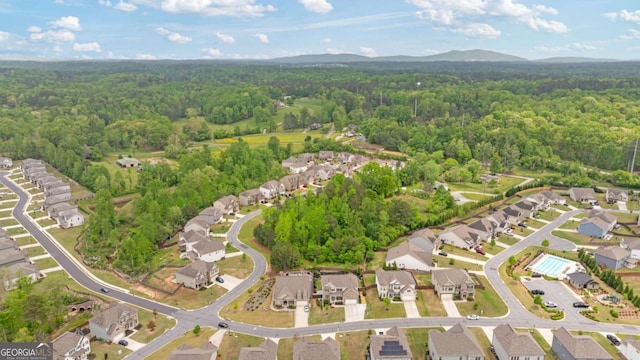 7730 Tiberon Pkwy, Cumming, GA 30028 - aerial view featuring a view of trees, a mountain view, and a residential view