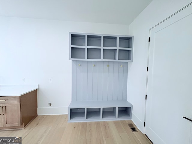 5753 Brendlynn Dr, Suwanee, GA 30024 - mudroom with light wood finished floors and baseboards