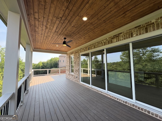 5753 Brendlynn Dr, Suwanee, GA 30024 - deck with a ceiling fan